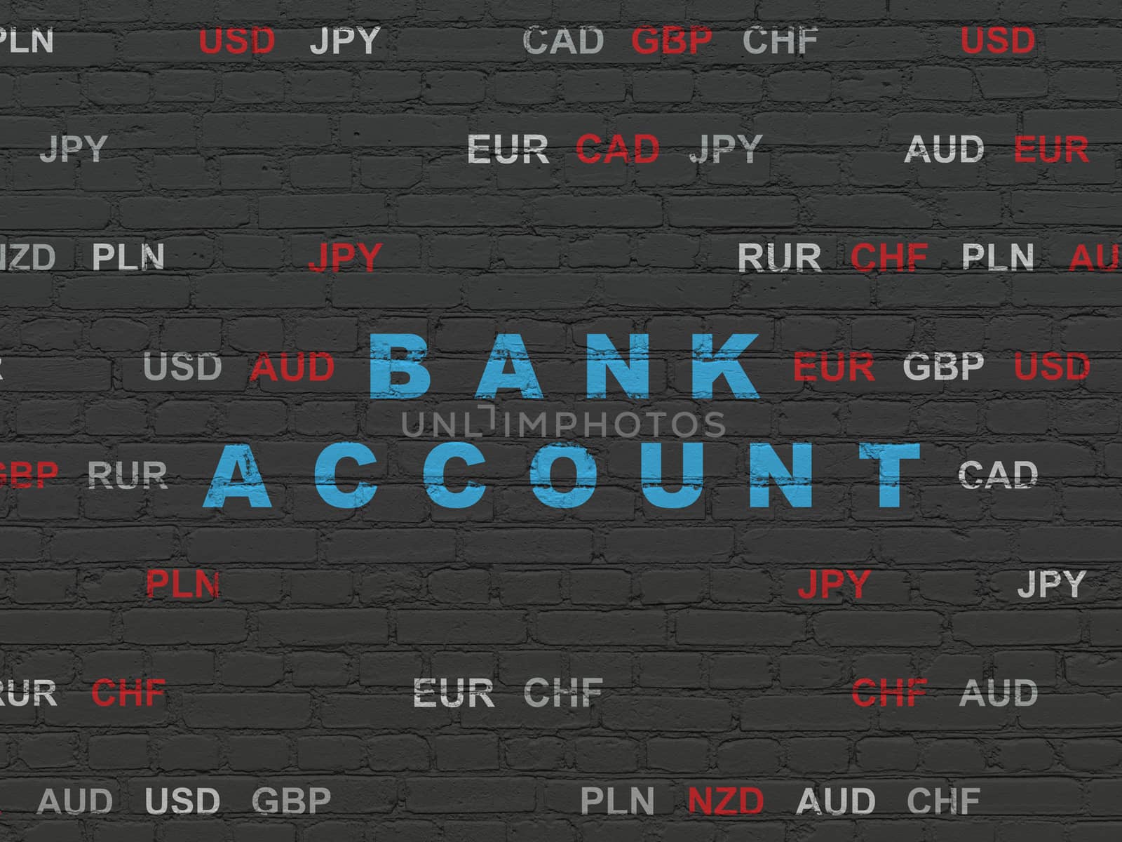 Banking concept: Bank Account on wall background by maxkabakov