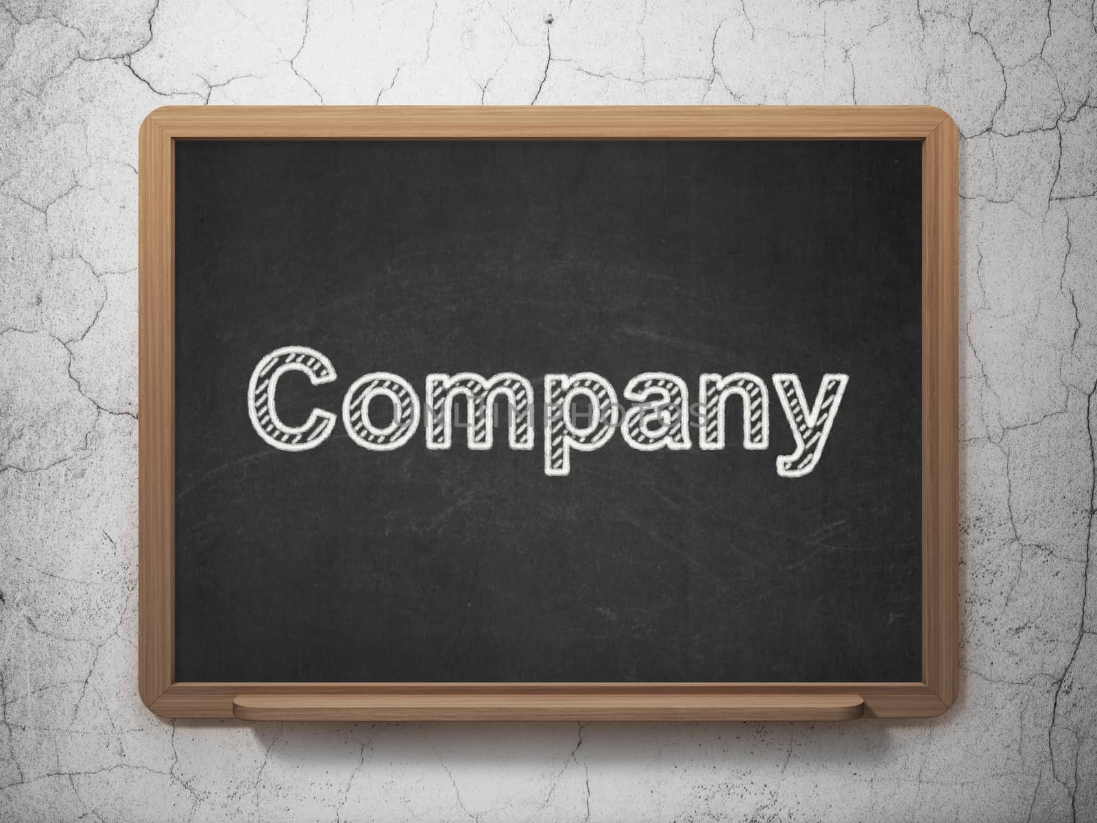 Business concept: Company on chalkboard background by maxkabakov