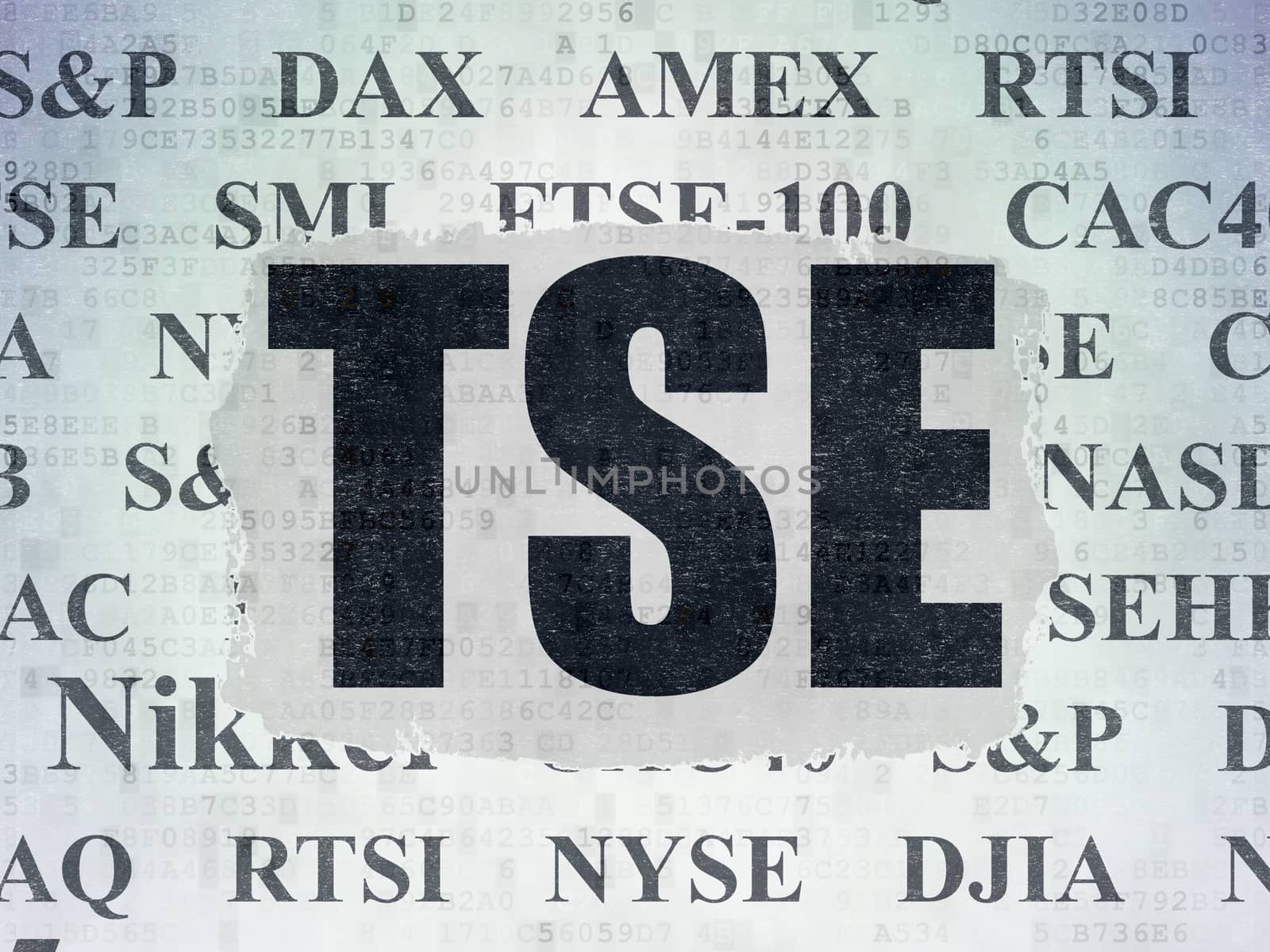 Stock market indexes concept: TSE on Digital Data Paper background by maxkabakov