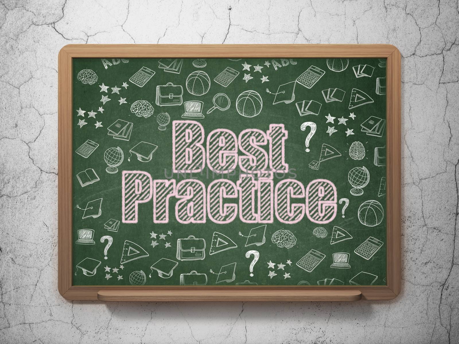 Learning concept: Best Practice on School board background by maxkabakov