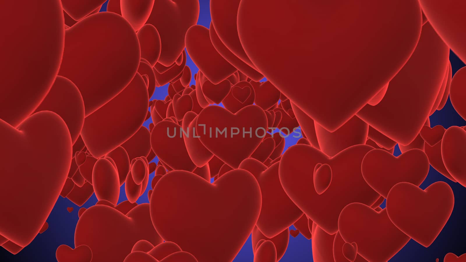 Romantic Purple Hearts Illustration by klss