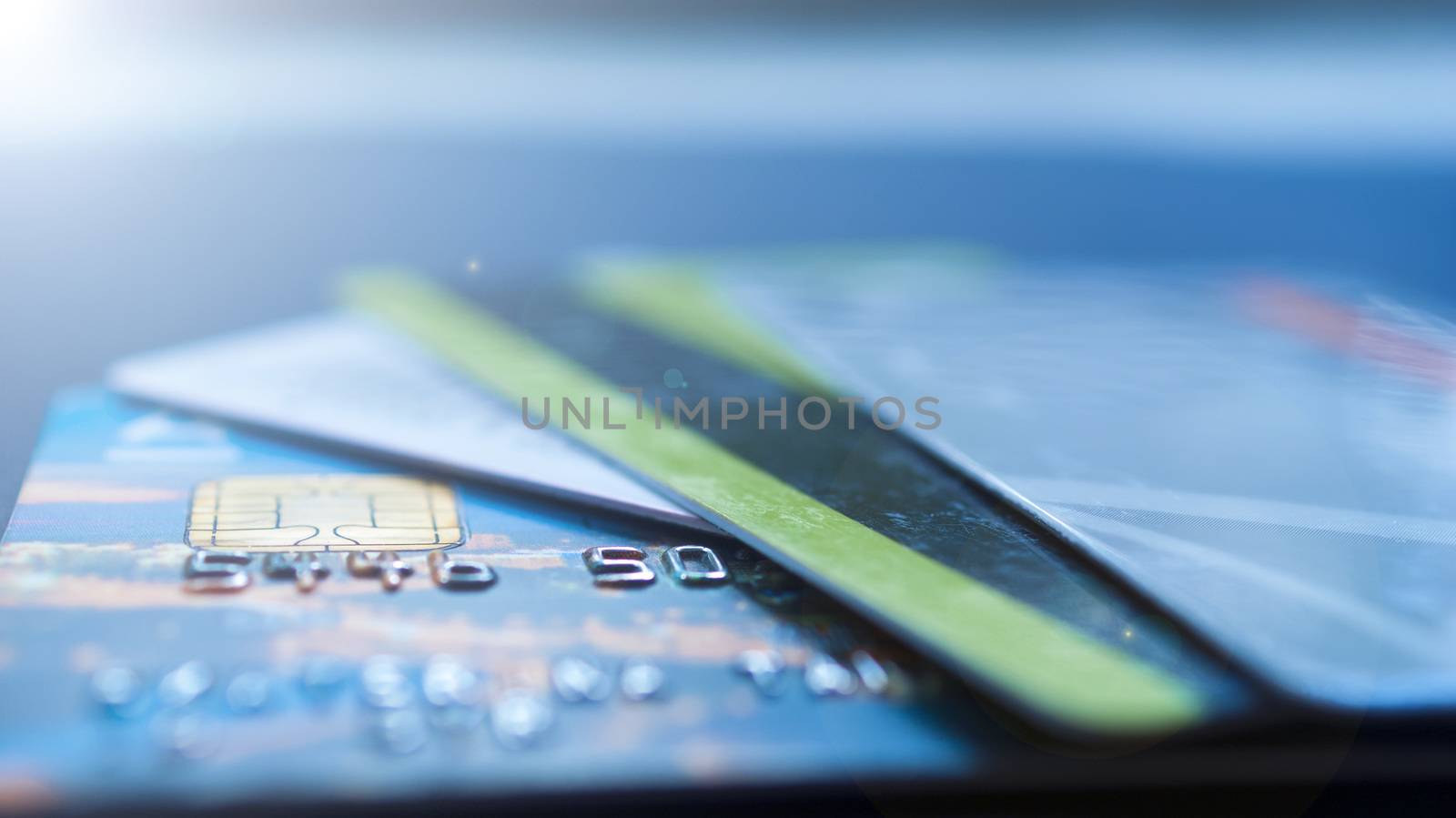 Minsk, Belarus, August/05/2017: Credit card, plastic cards, discount cards. Wallet, purse.