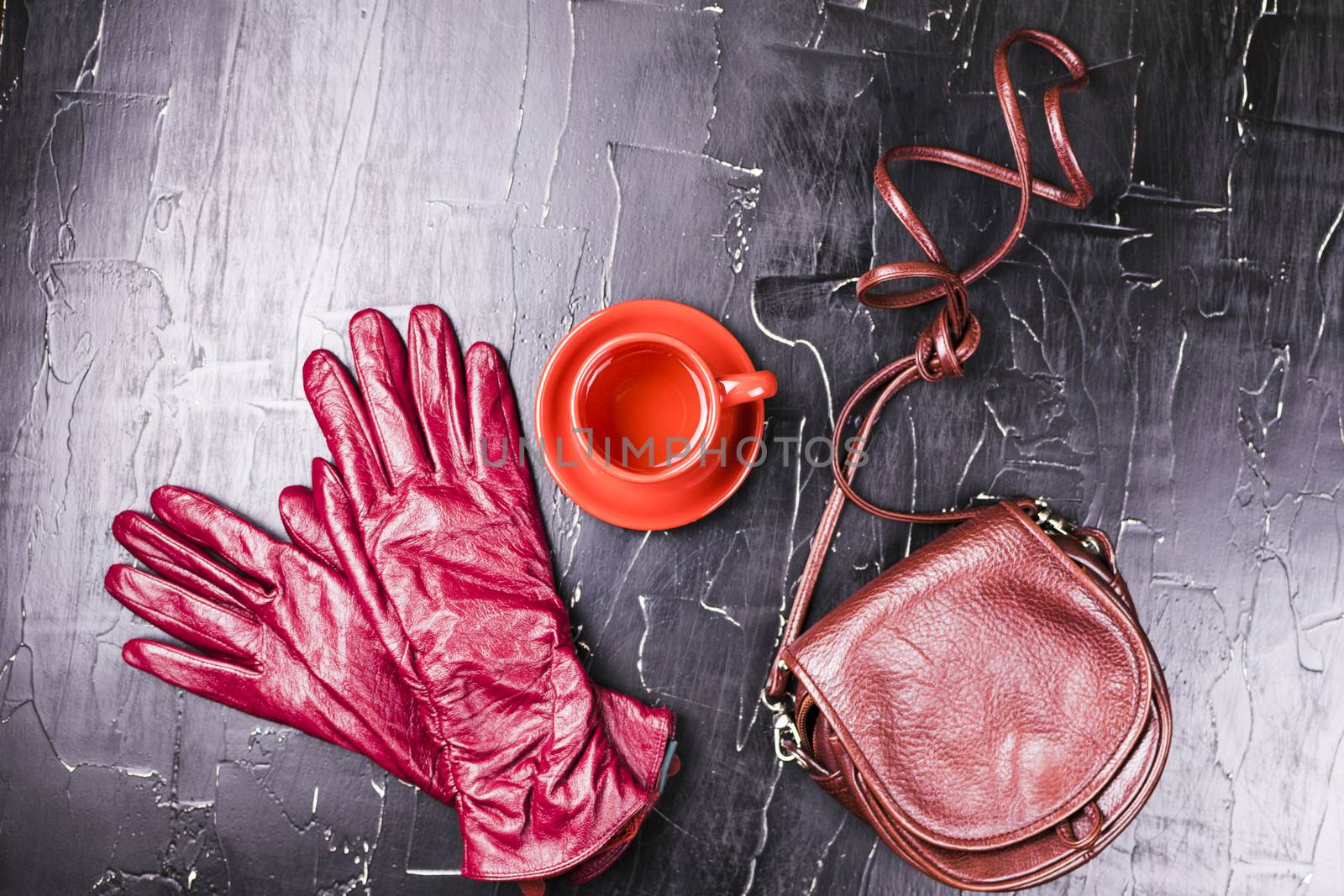 Gloves and bag