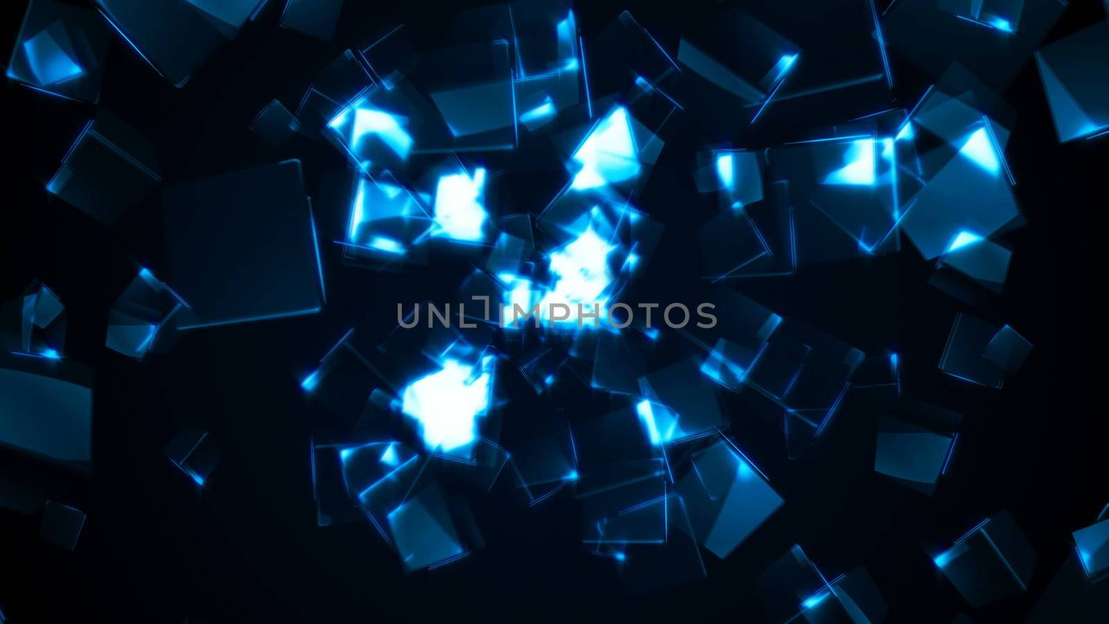 Flying blue rectangular cubes by nolimit046