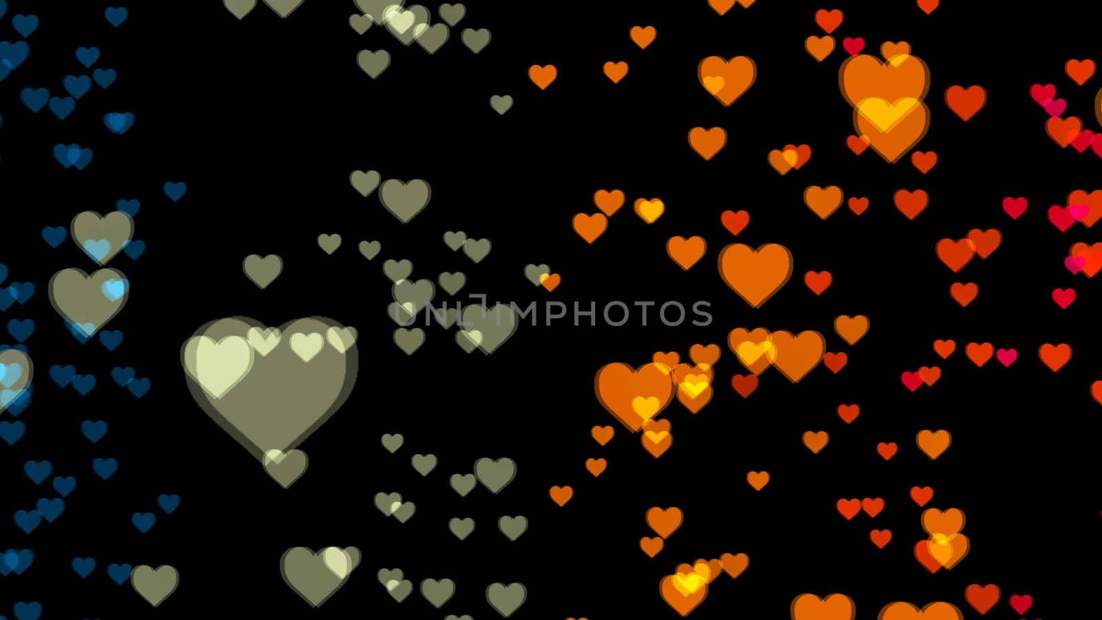Abstract background with colorful hearts by nolimit046