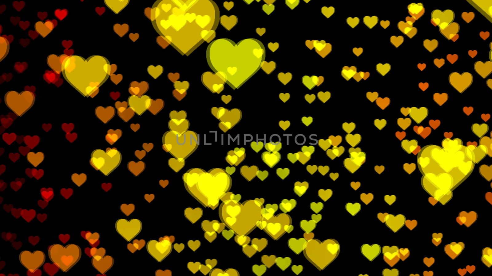 Abstract background with colorful hearts by nolimit046