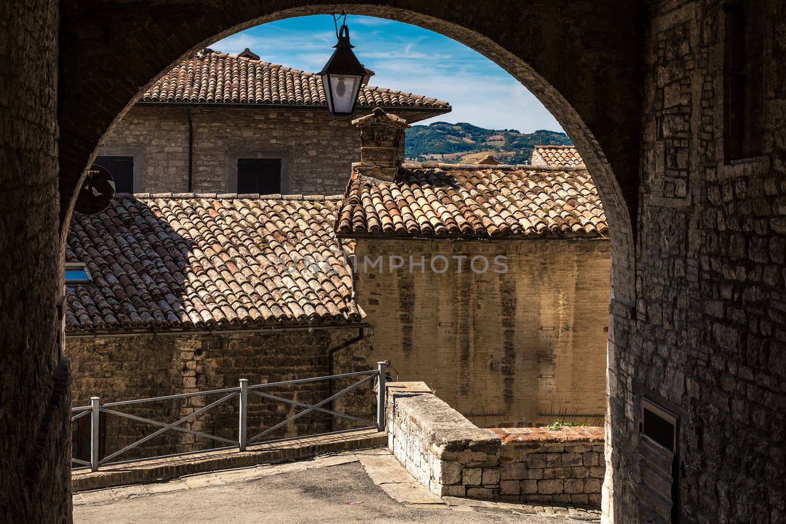 glimpse of the ancient medieval houses in Gubbio