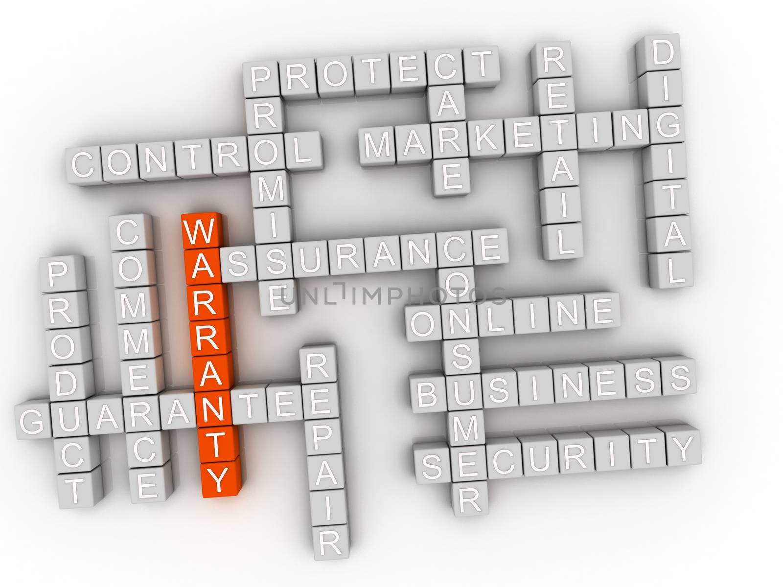 3d Warranty Concept word cloud by dacasdo