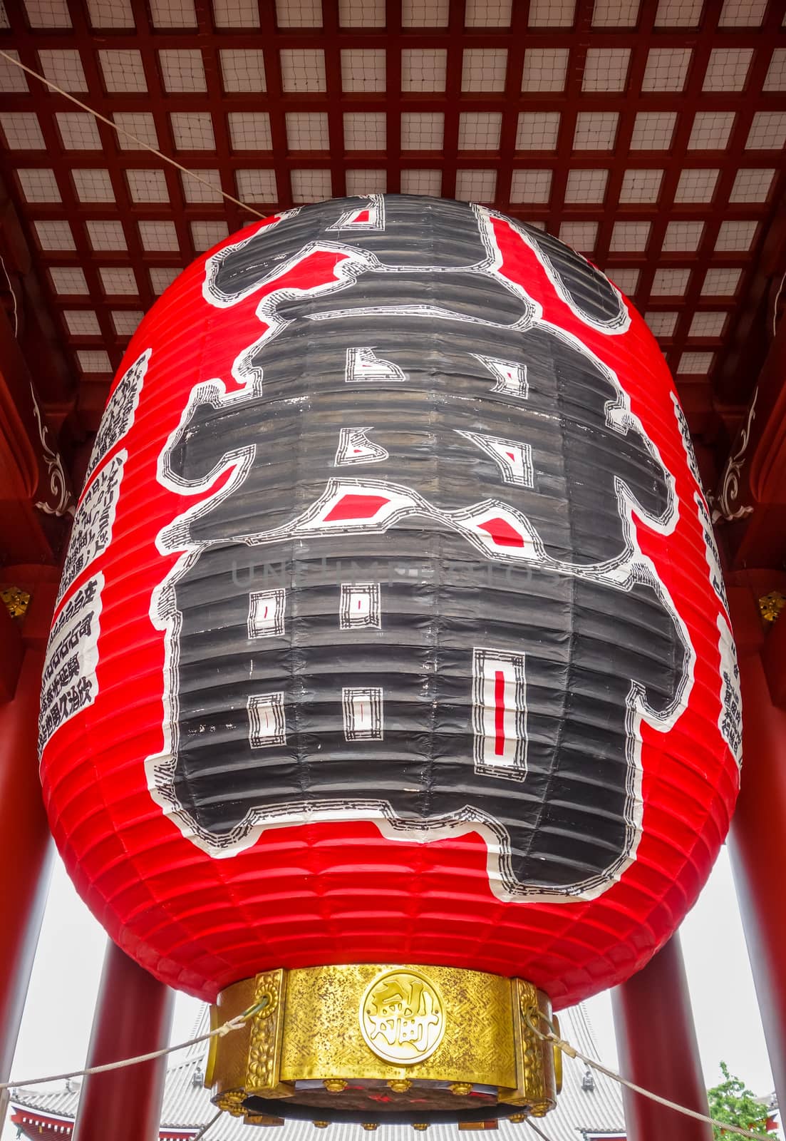 Lantern in Kaminarimon gate, Senso-ji temple, Tokyo, Japan by daboost