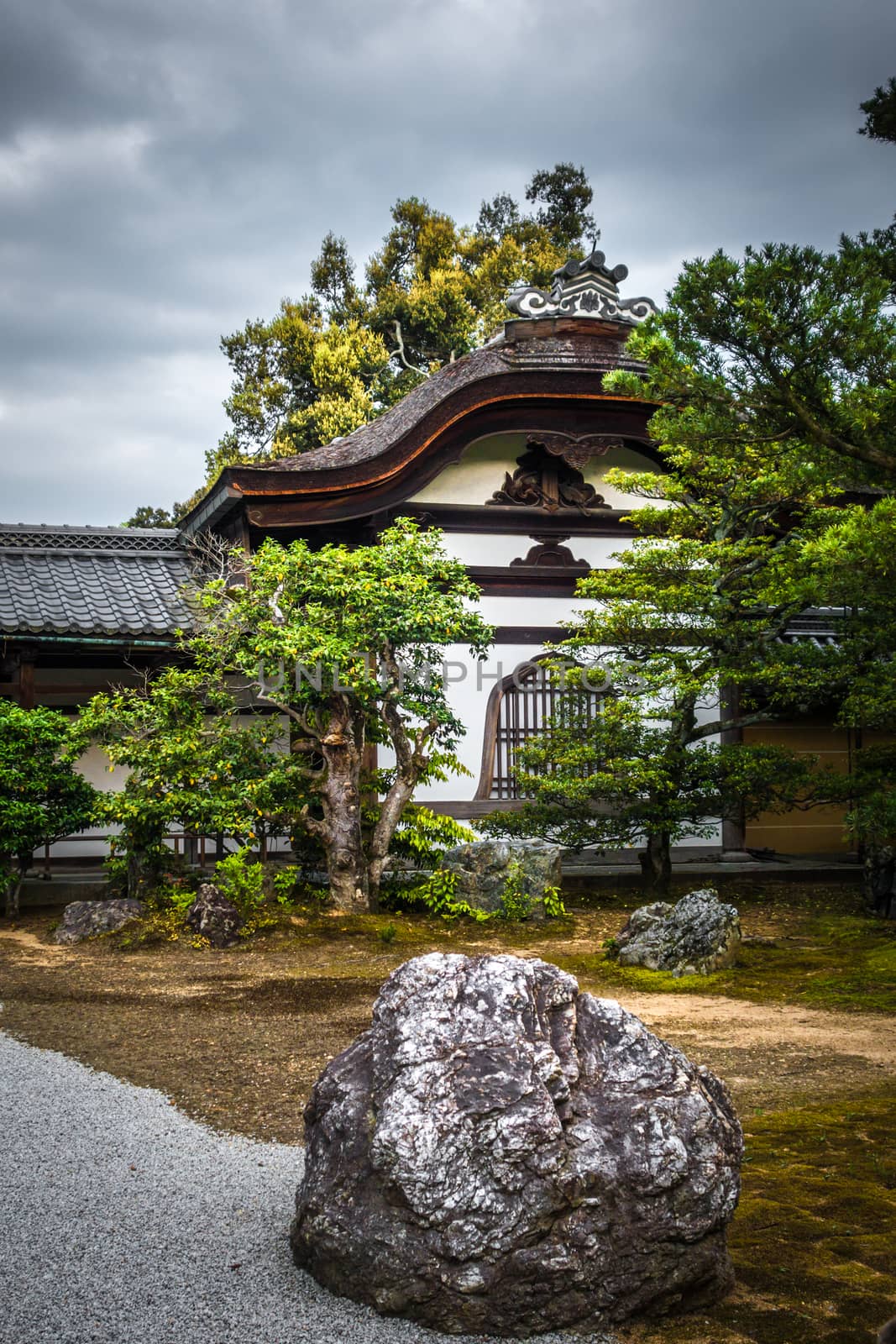 Building in Kinkaku-ji golden temple, Kyoto, Japan