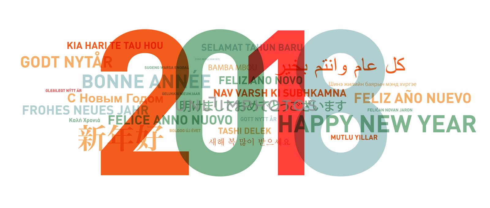 Happy new year card from the world by daboost