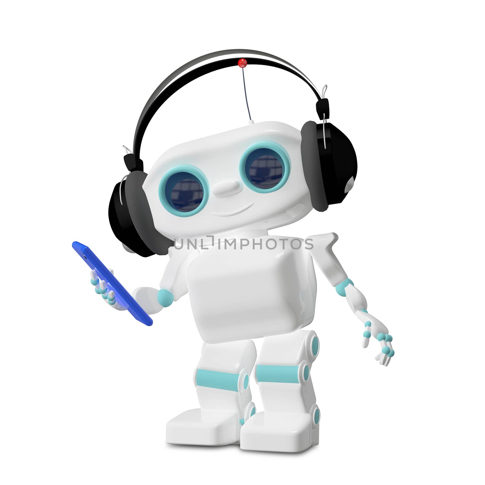 3D Illustration of the Little Robot Dances by brux