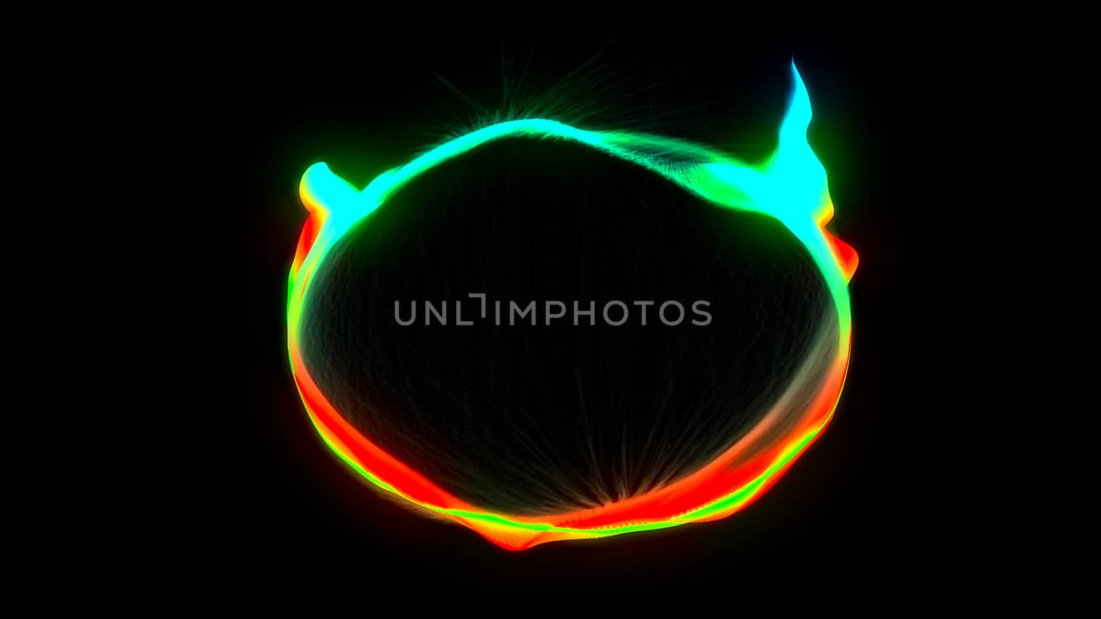 Abstract ring background. Colorful element. 3d rendering
