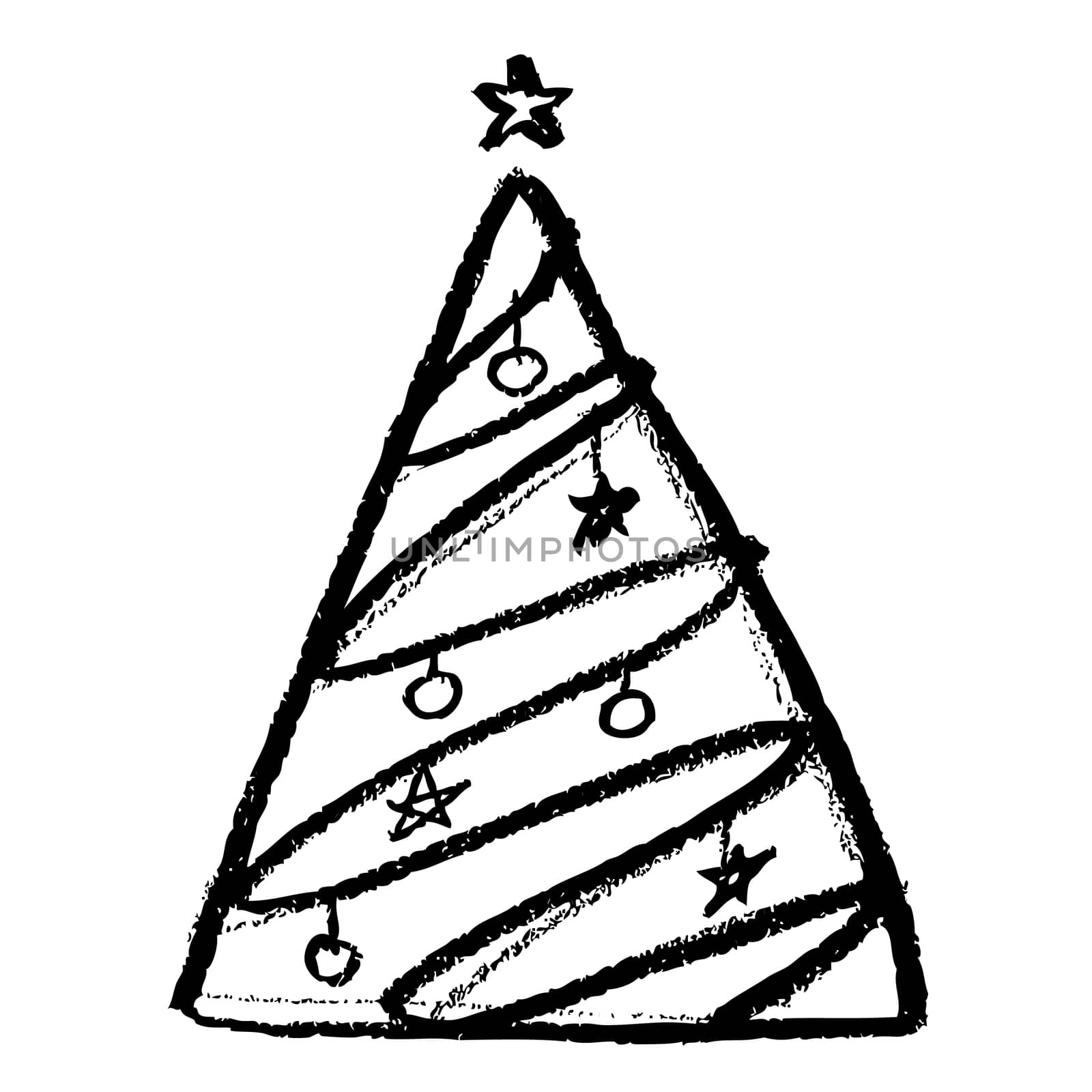 doodle hand drawn christmas tree image by simpleBE