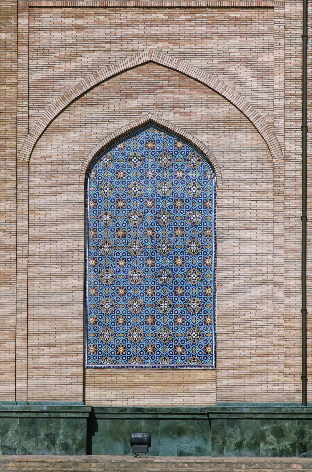 Ornate window niche in the wall, Bukhara, Uzbekistan