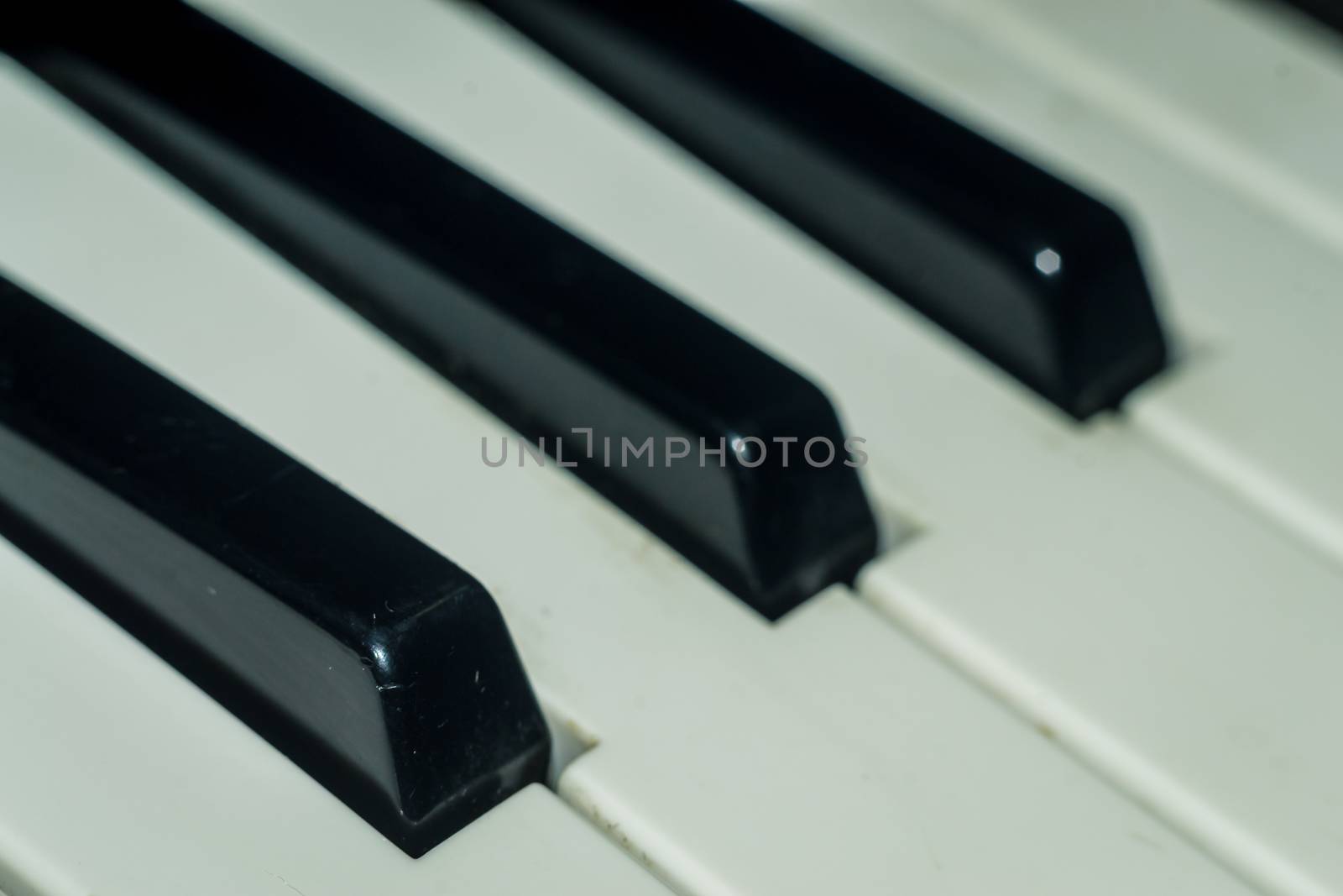 piano keys close-up by darksoul72