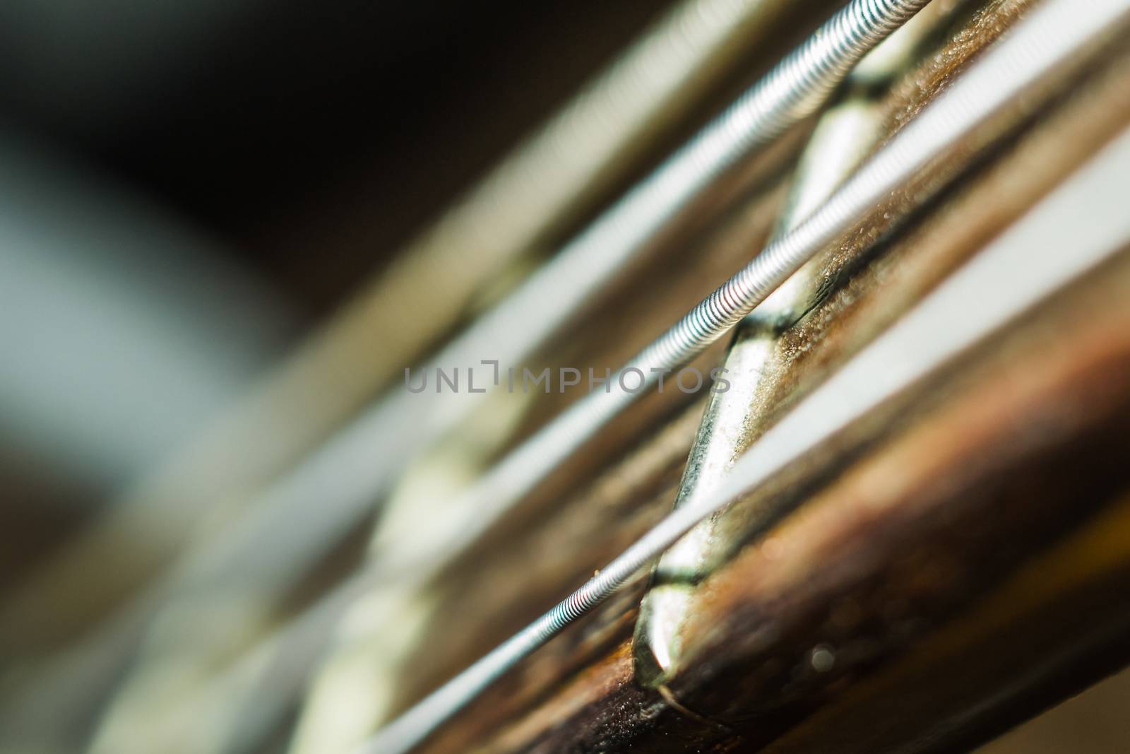 guitar strings closeup by darksoul72