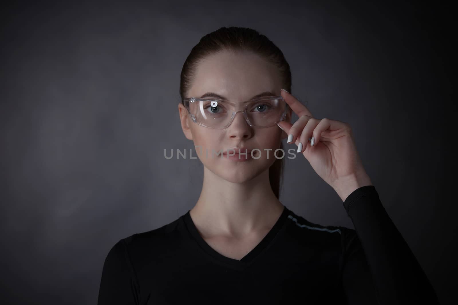 Woman with futuristic glasses by ALotOfPeople