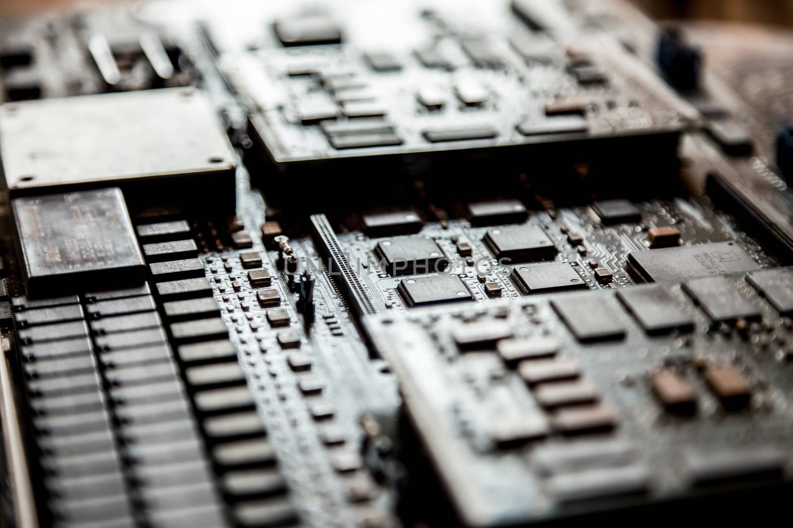 Circuit board. Electronic computer hardware technology. Motherboard digital chip. Tech science background. Integrated communication processor. Information engineering component.
