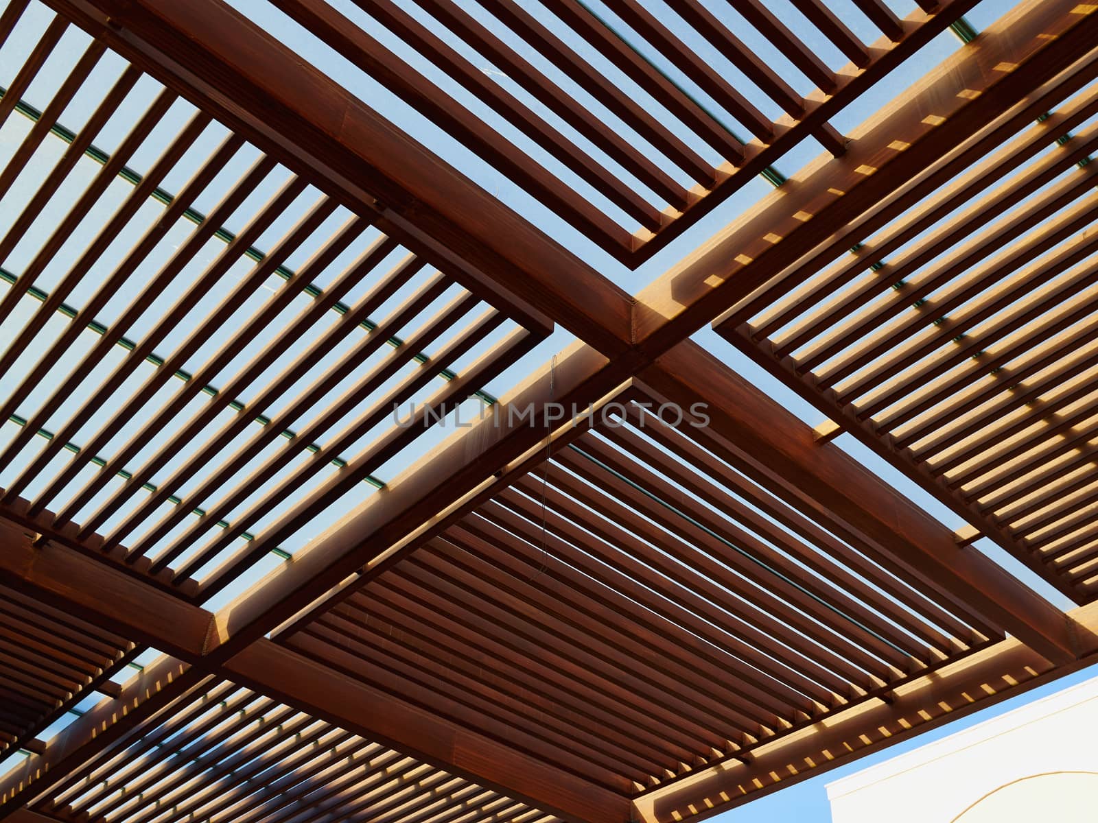 Modern design pergola arbor made wood and metal by Ronyzmbow