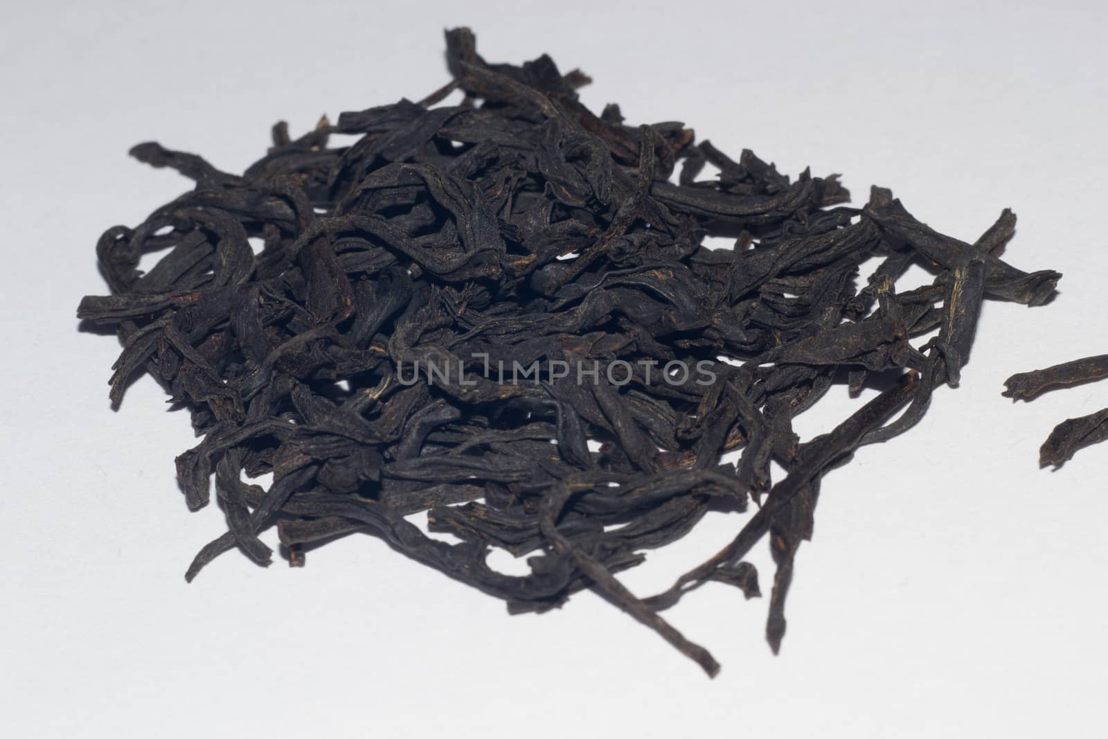 Chinese tea closeup macro photo of black tea