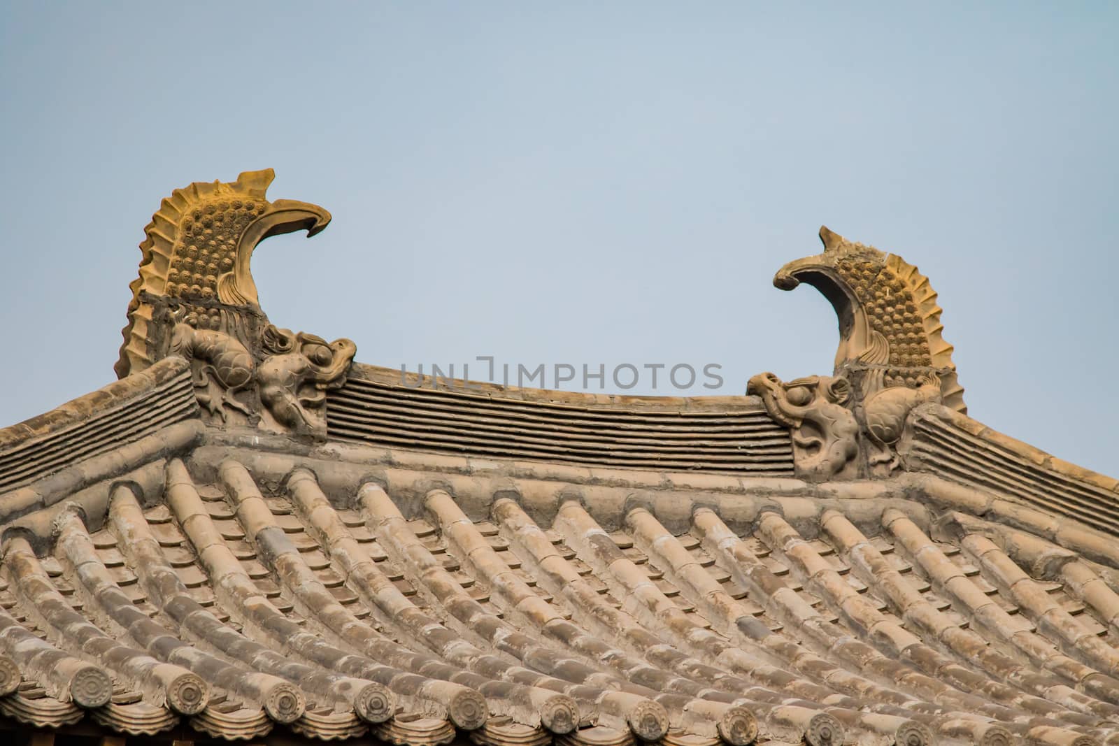 Ornated decorations atop temples built during the Ming Dynasty.