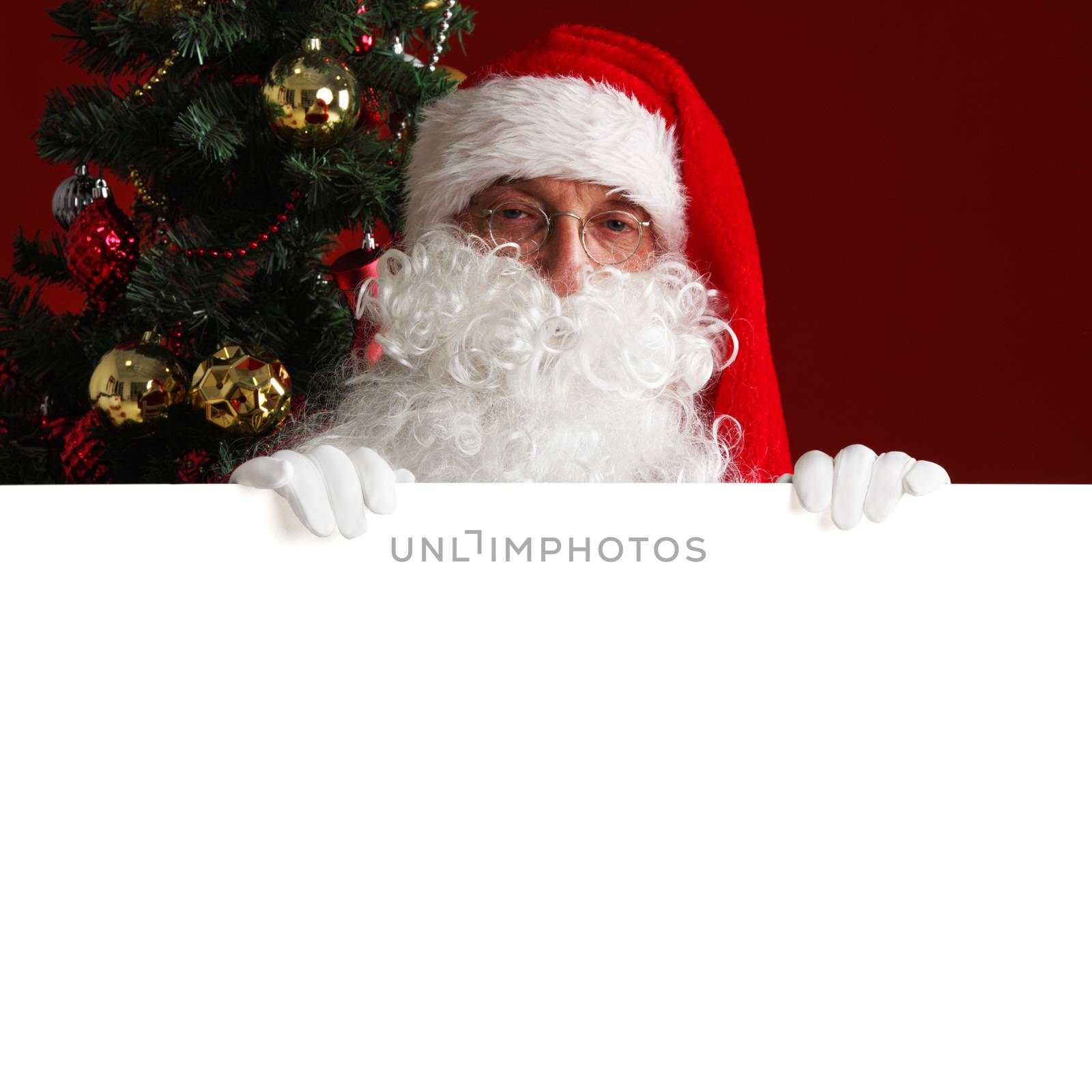 Santa Claus with white paper by ALotOfPeople