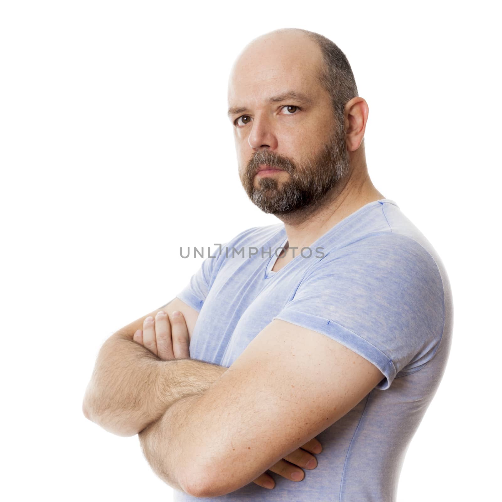 bearded strong man portrait by magann