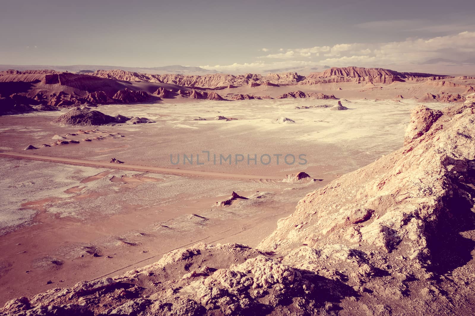 Valle de la Luna landscape in San Pedro de Atacama, Chile