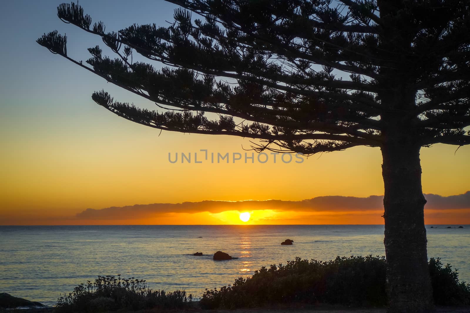 Sunset on Kaikoura beach, New Zealand by daboost