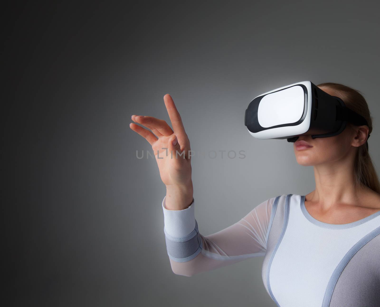 Woman with vr headset by ALotOfPeople