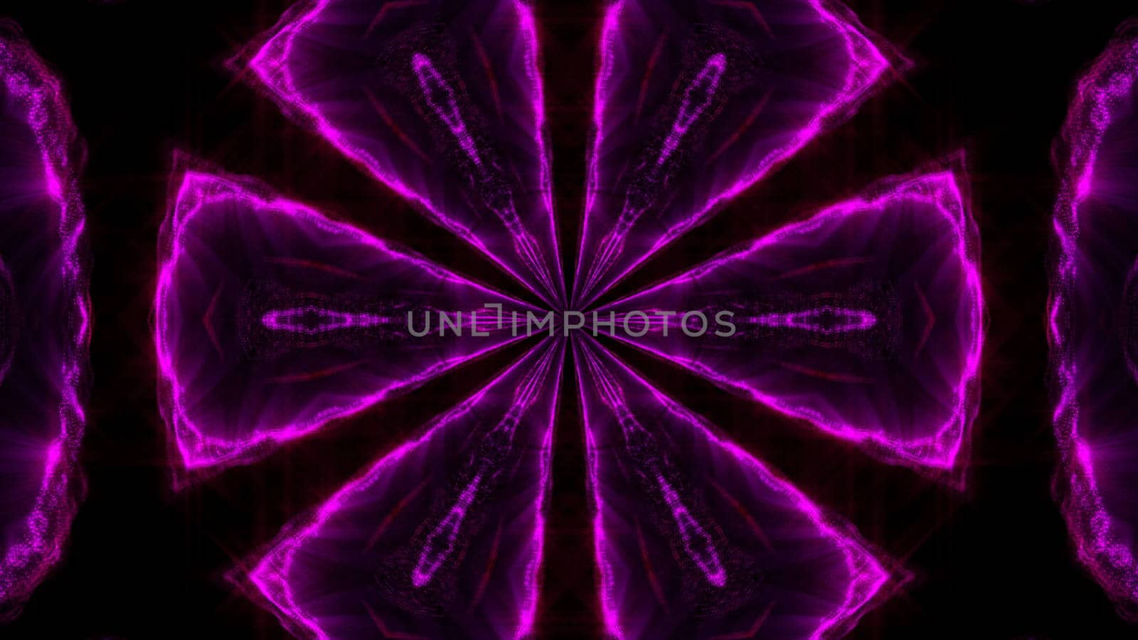 Purple abstract kaleidoscope background. Digital illustration. 3d rendering