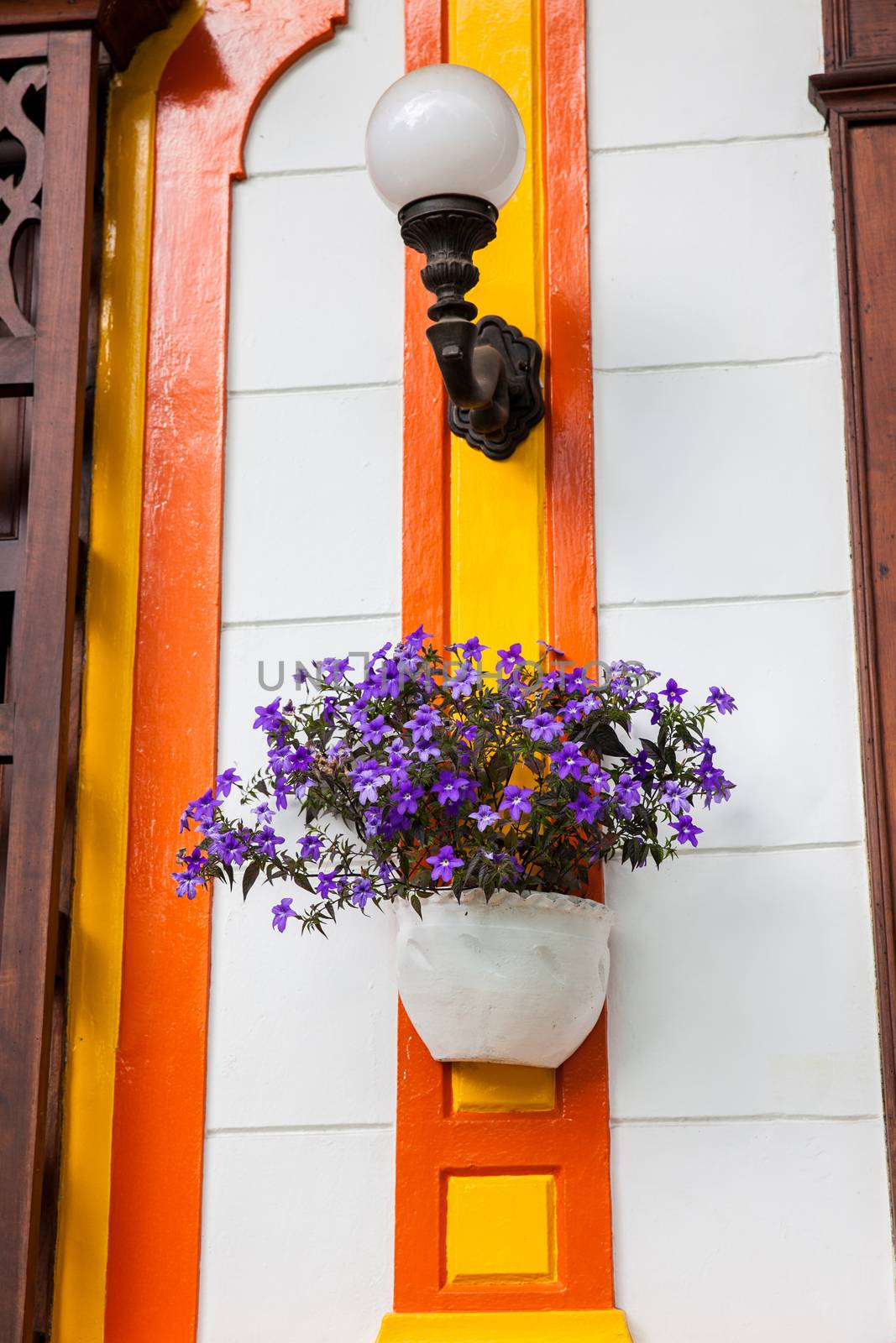 Colorful houses in colonial city Jardin, Antoquia, Colombia, South America