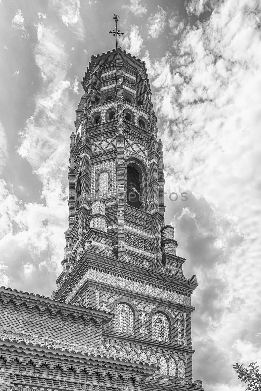 Scenic bell tower in Poble Espanyol, Barcelona, Catalonia, Spain by marcorubino