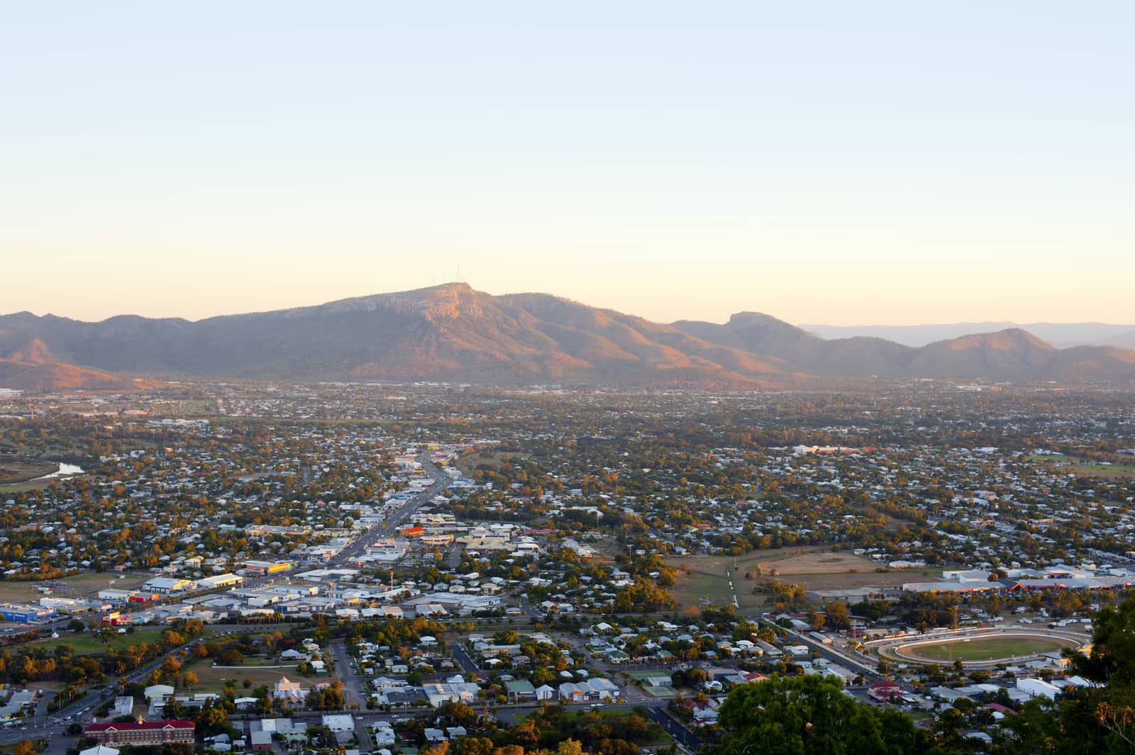 View over Townsville to Mount Stuart in Queensland by stockarch