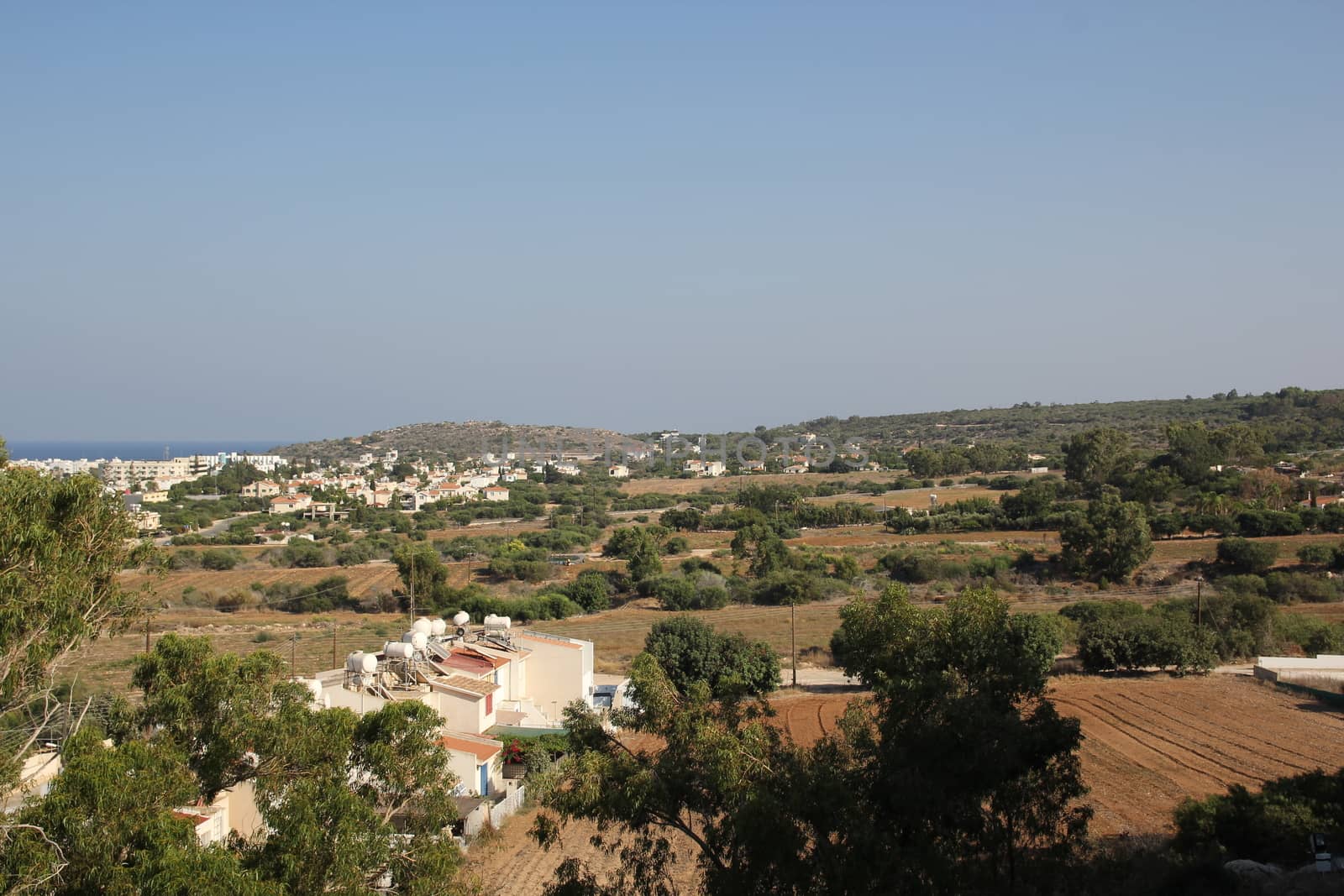 The sea resort city from height