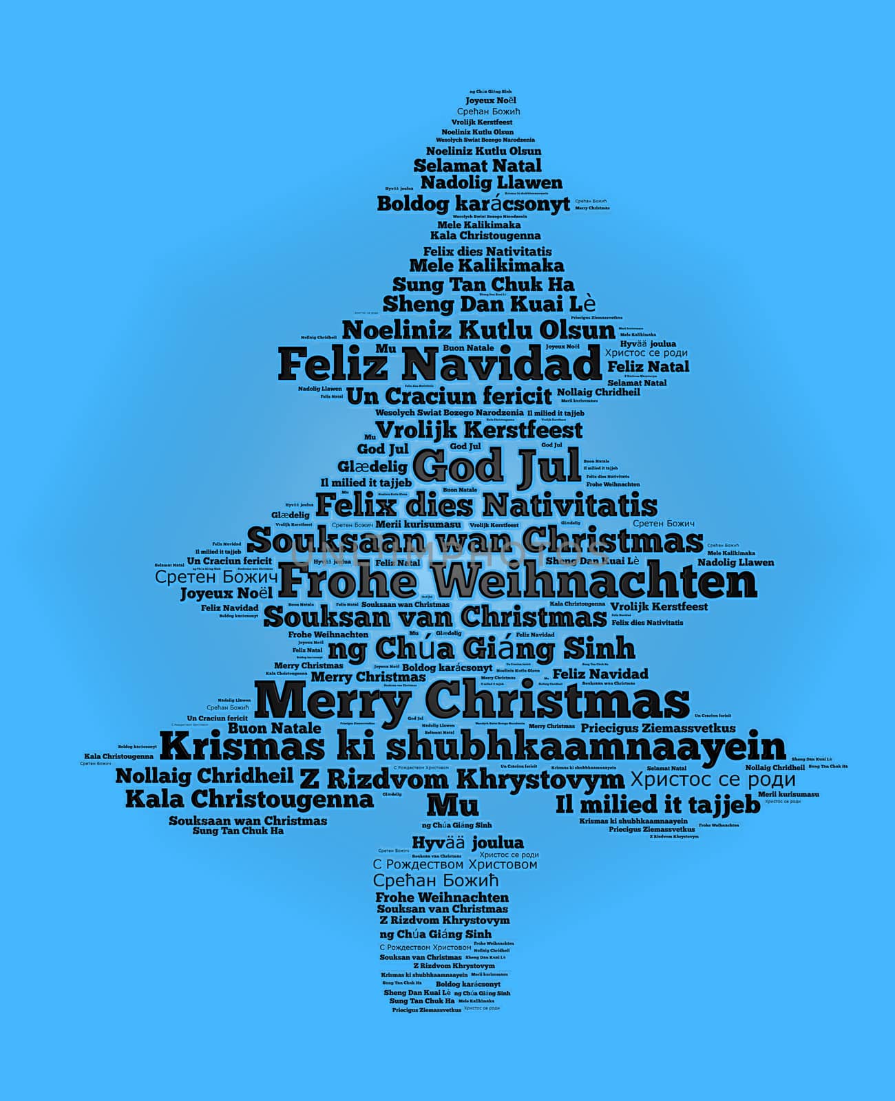 Merry Christmas in different languages by eenevski