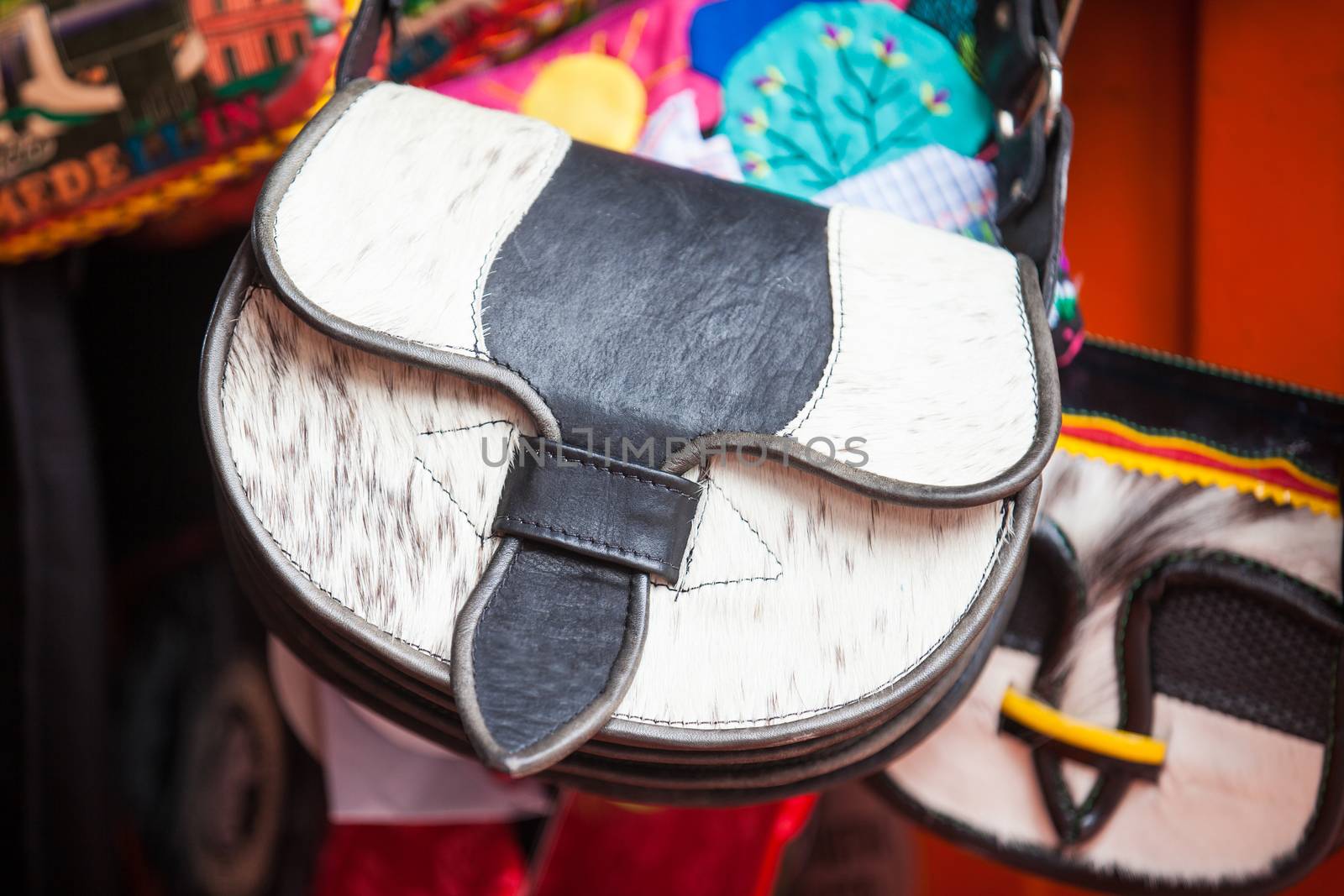 Colombian traditional leather satchel from the Antioquia Region called Carriel