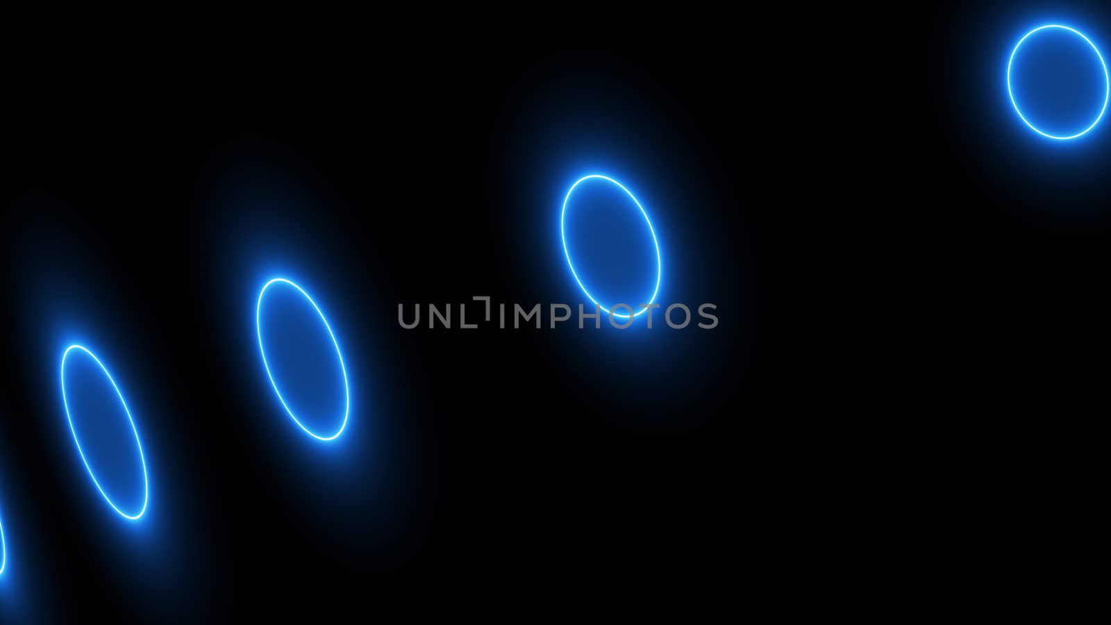 Abstract glow ring. Digital background. 3d render