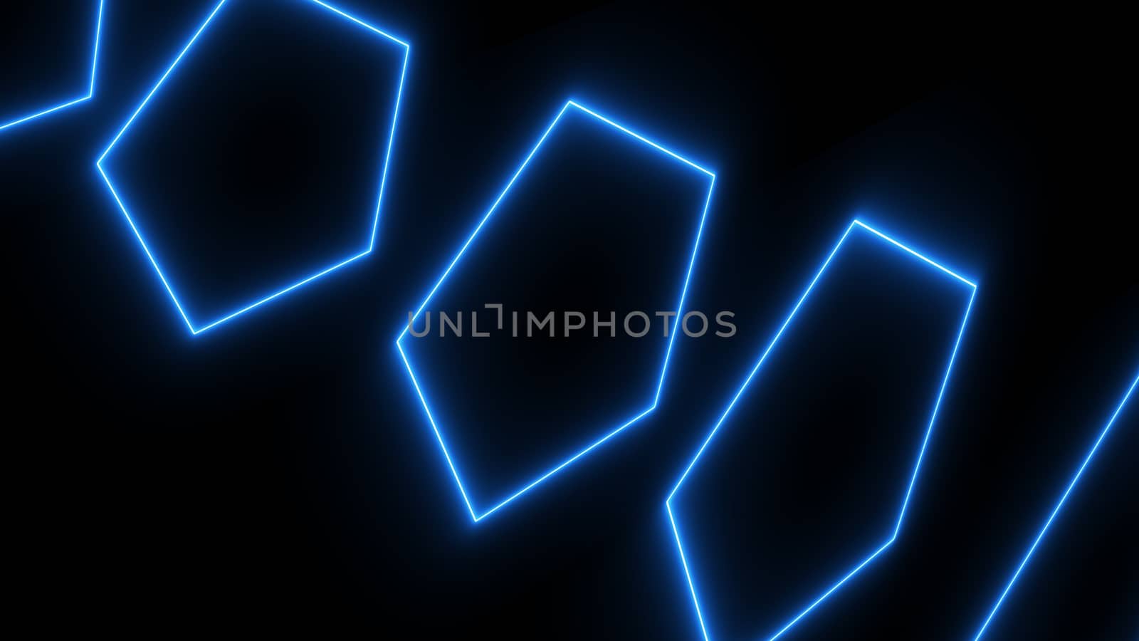 Abstract neon poligonal background. Digital illustration. 3d rendering