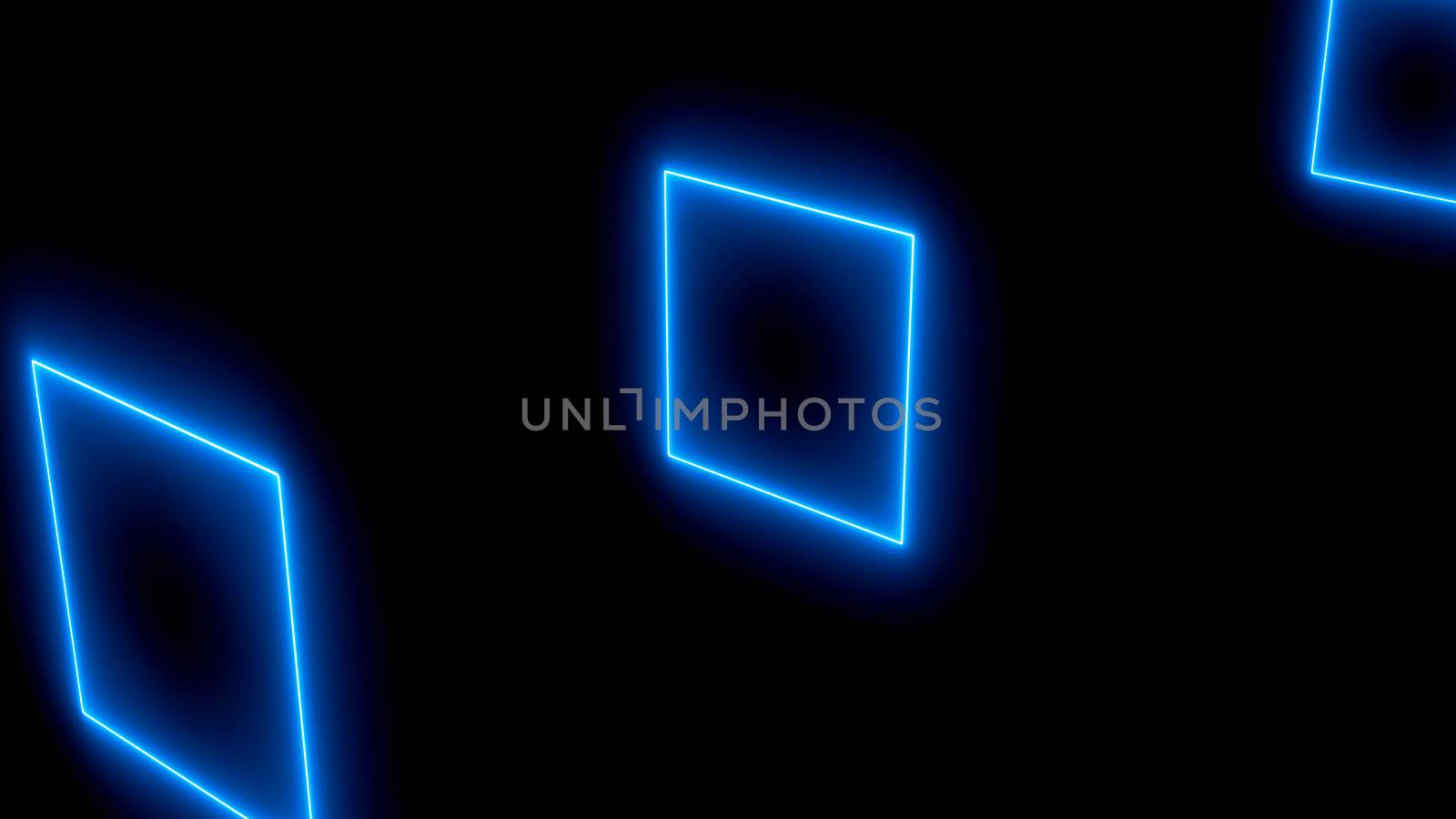 Abstract background with neon squares. 3d rendering