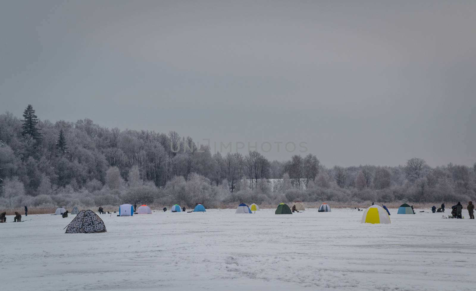 tent for winter fishing on the ice by darksoul72