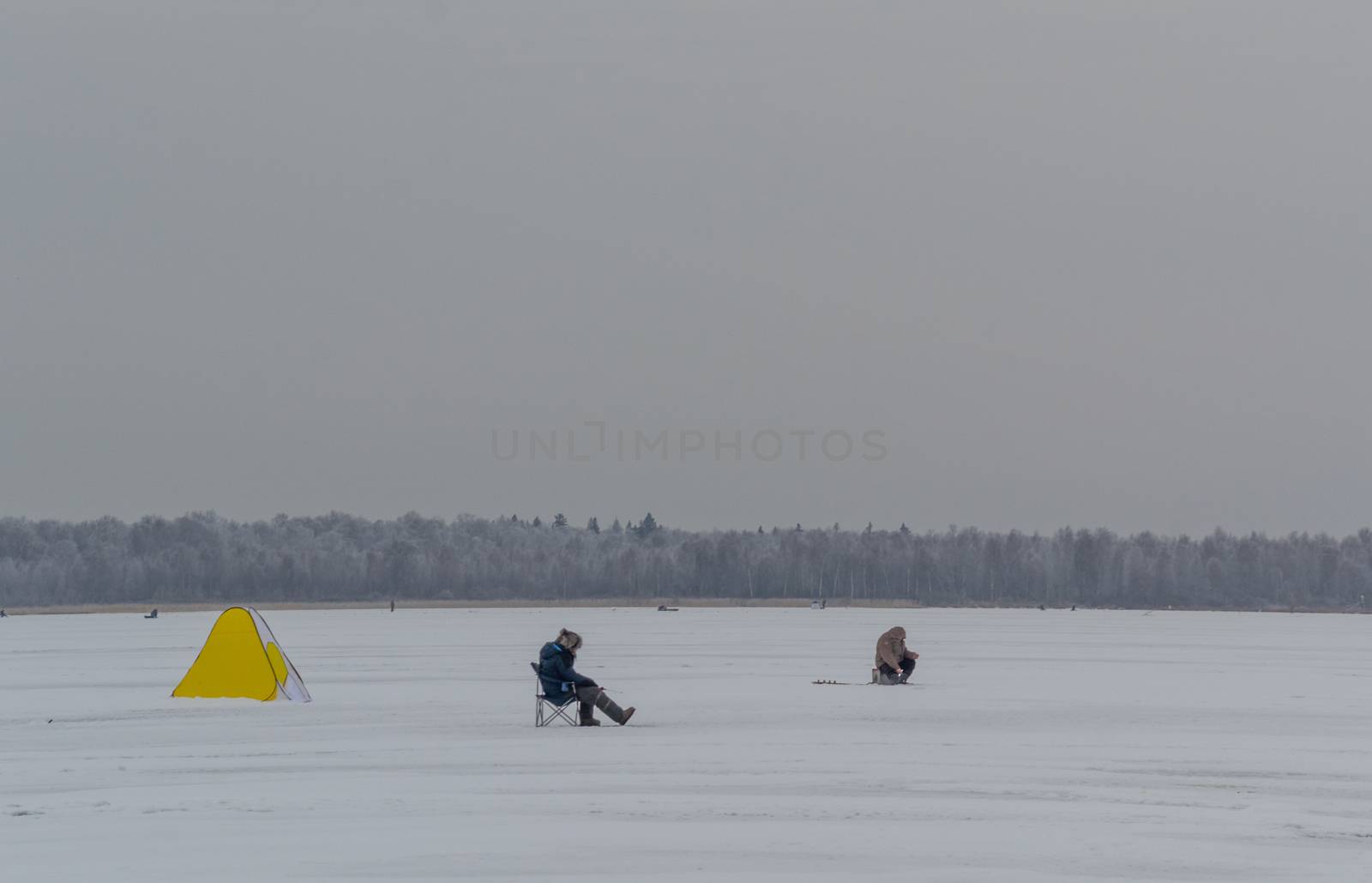 tent for winter fishing on the ice by darksoul72