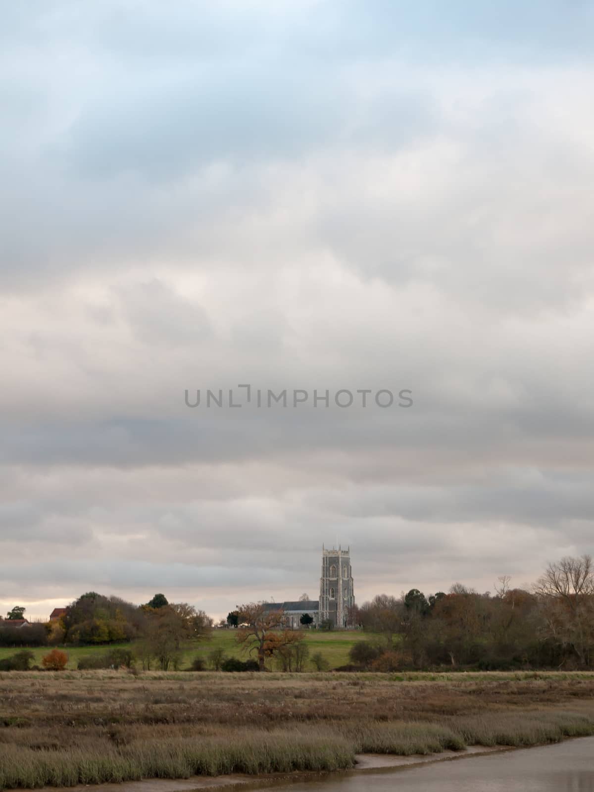 stream estuary running through countryside autumn Alresford Cree by callumrc