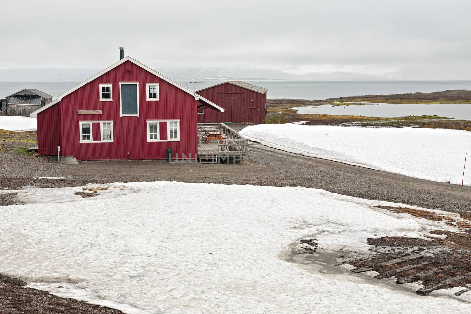 Wooden houses in Ny Alesund, Svalbard islands by LuigiMorbidelli
