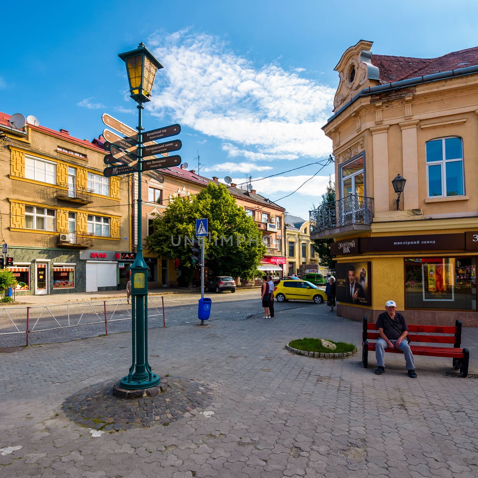 streets of the old tow on summer morning by Pellinni