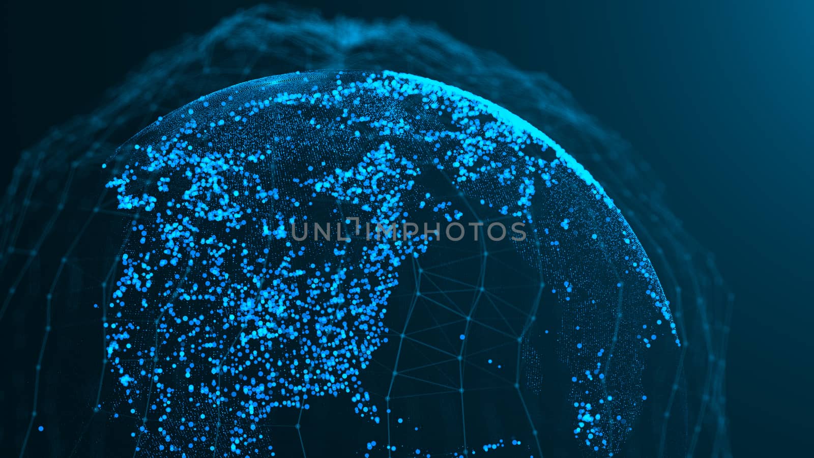 Abstract background with world map particles by nolimit046