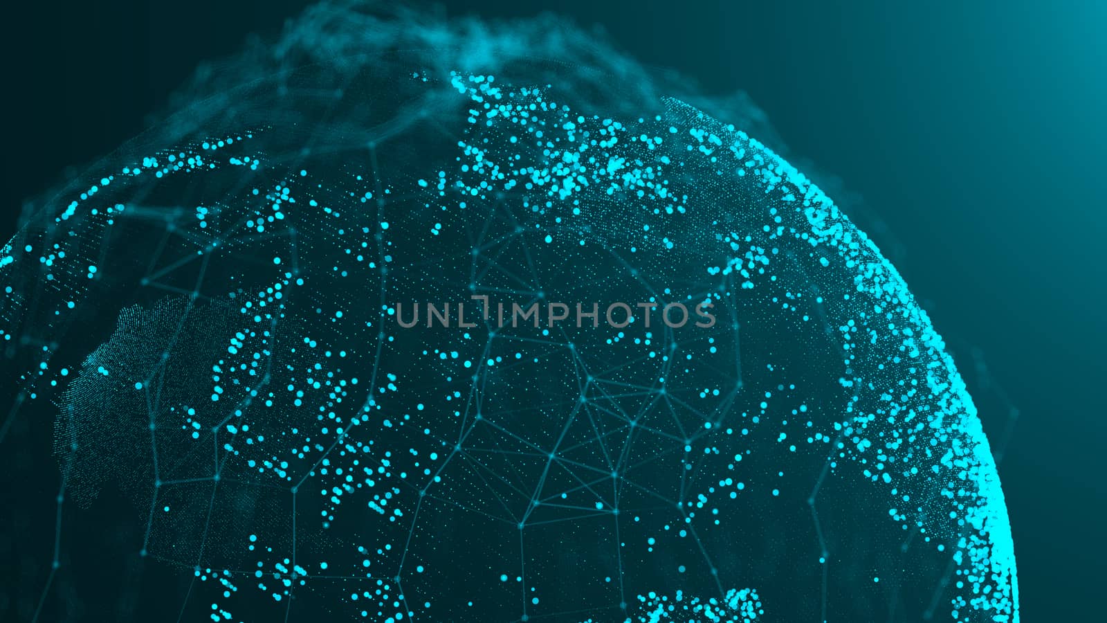 Abstract background with world map particles by nolimit046