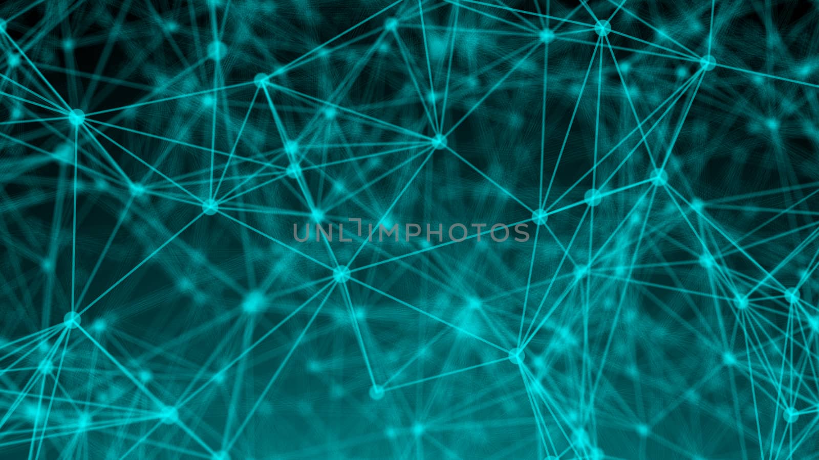 Abstract connection dots. Technology background. Digital drawing blue theme. Network concept 3d rendered