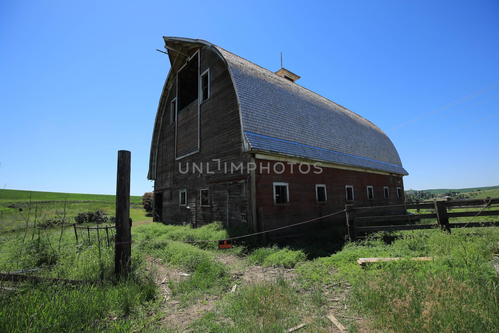 Red Barn Out in Rural in Palouse Washington  by tobkatrina